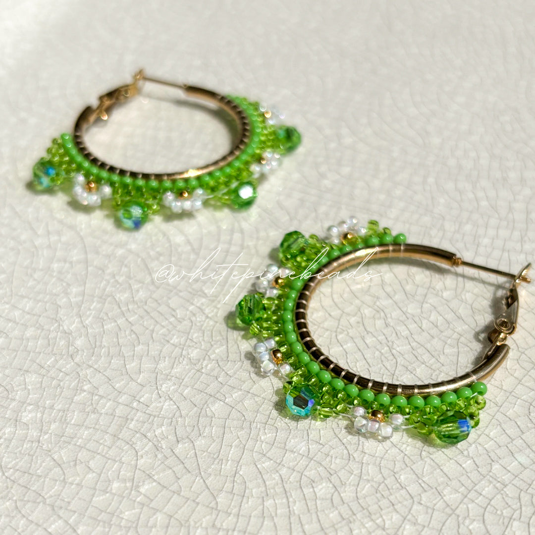 Small Daisy Hoops