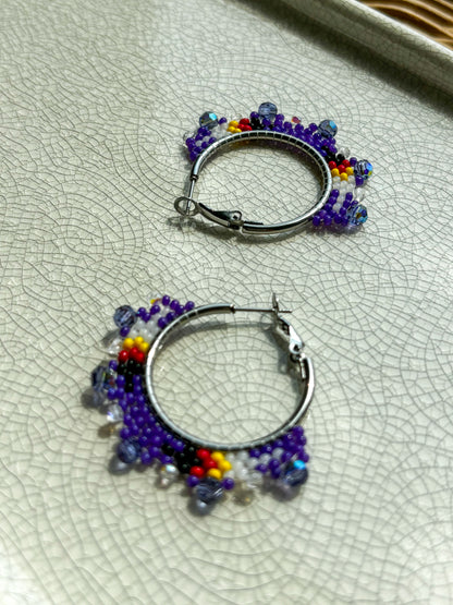 Small Purple Hoops