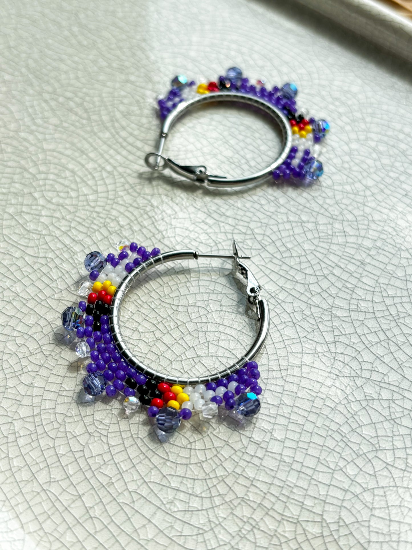 Small Purple Hoops