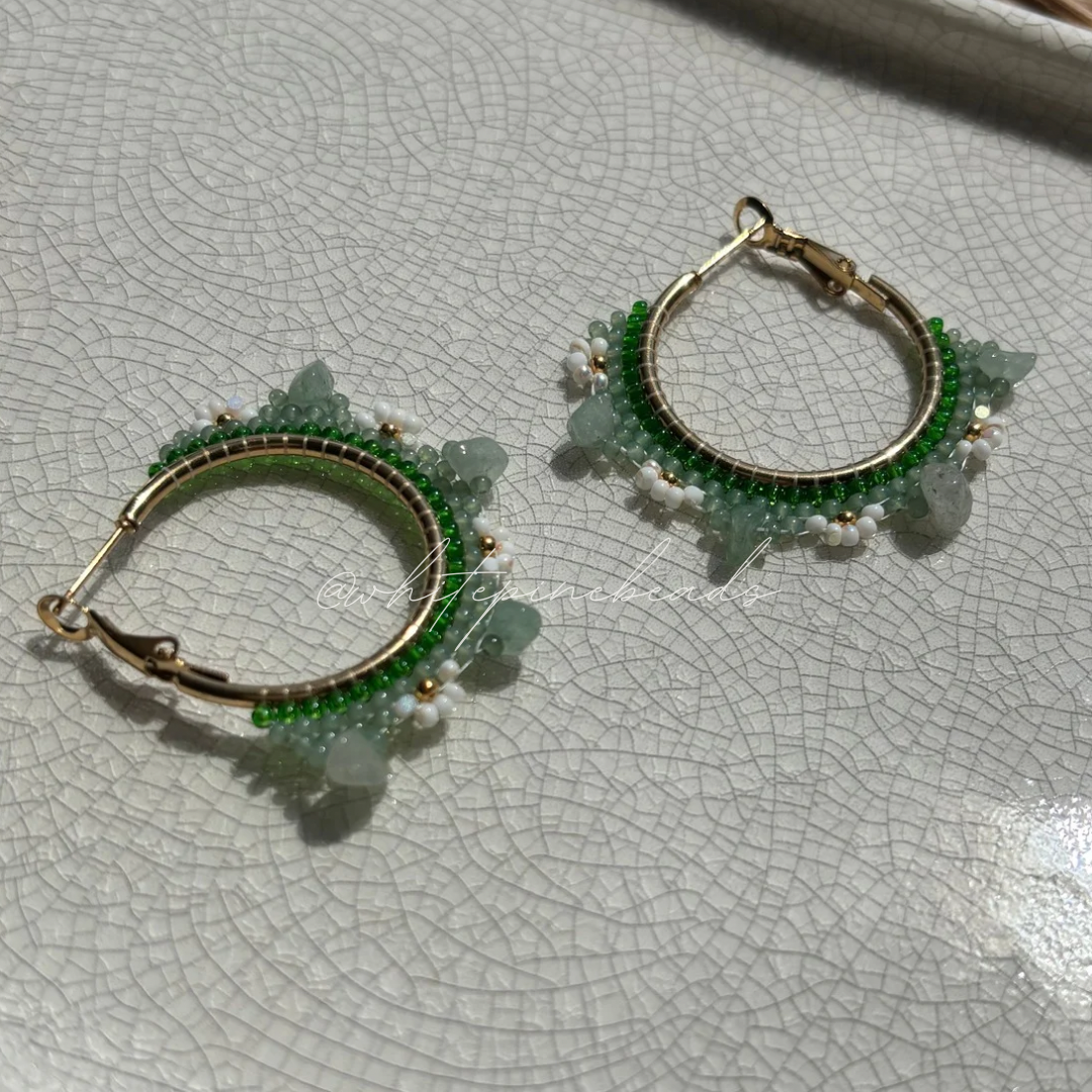 Small Crystal Hoops