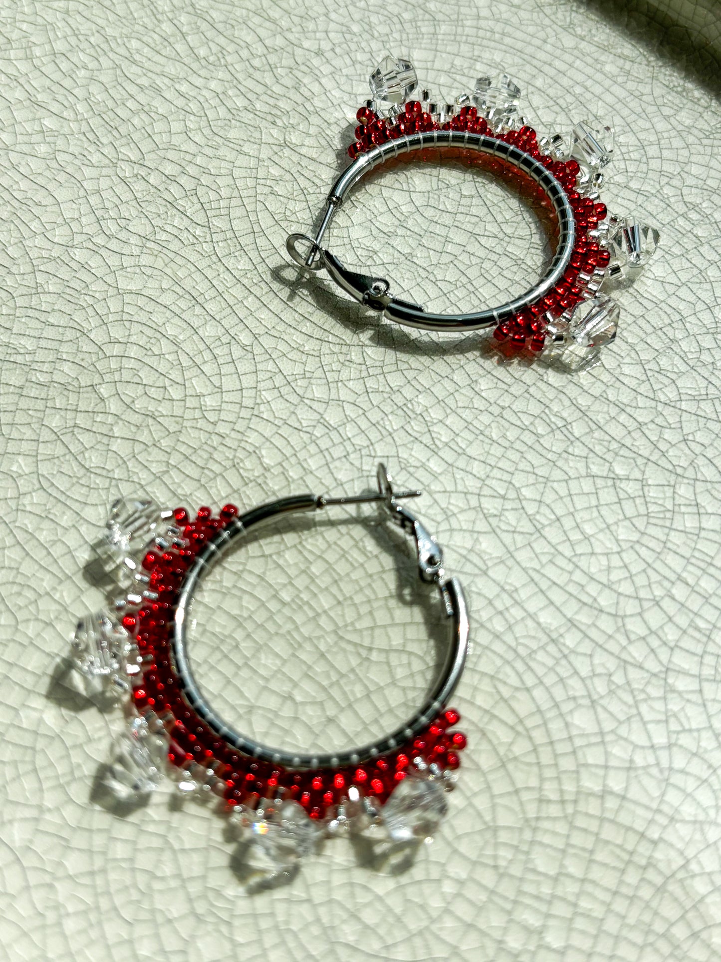 Small Red Hoops