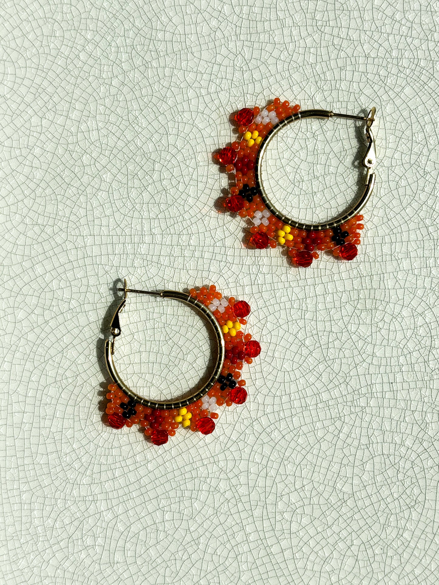 Small Orange Hoops