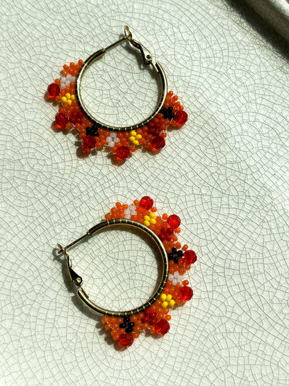 Small Orange Hoops