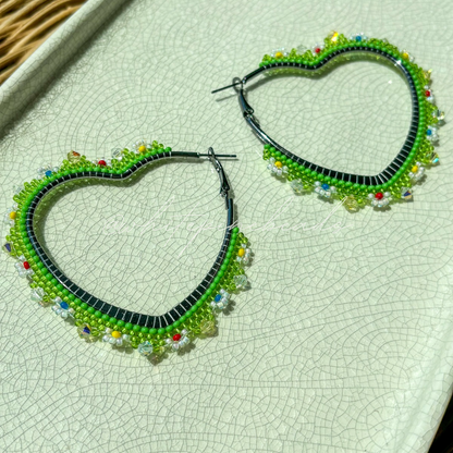 Large Primary Daisy Hoops