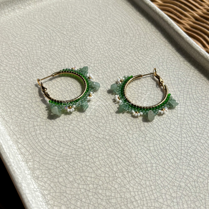 Small Crystal Hoops