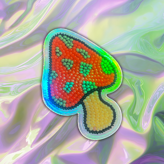 Holographic Shroomie Sticker