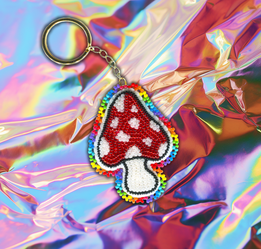 Rainbow Shroomie Keychain